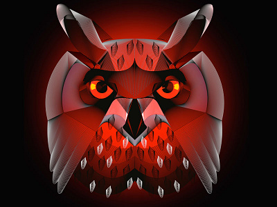 Owl doodle art doodle illustration illustrator linear lines owl symmetry
