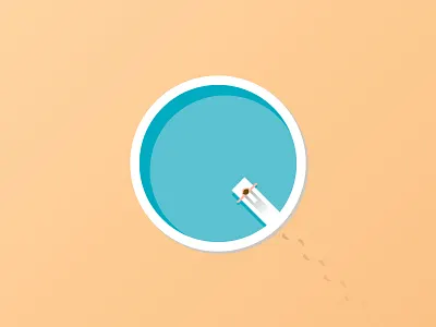 Q alphabets graphic illustration letter minimal pool q swim type typo typography