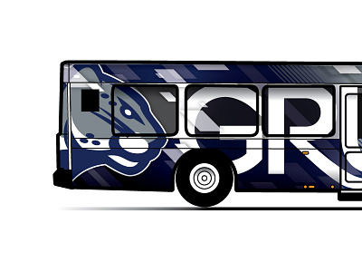 GRU City Bus Rear bus gru illustration jaguar mockup