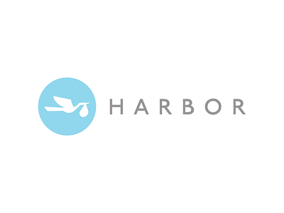 Harbor Logo 2 baby bag bird branding crane diaper harbor infant logo nautical ocean sea