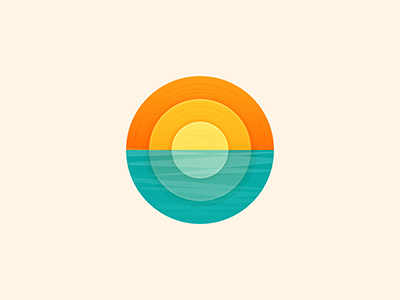 Sunrise illustration logo morning sea sunrise water yp © yoga perdana