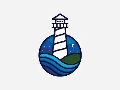 Lighthouse boat house icon land light lighthouse shadows water