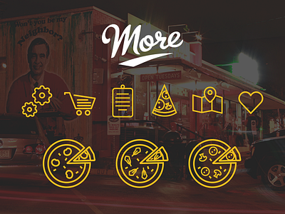 Homeslice Icons app atx austin dark icons line icons pizza restaurant thin icons ui