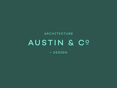 Austin & Co. architecture bold design galano logo mark