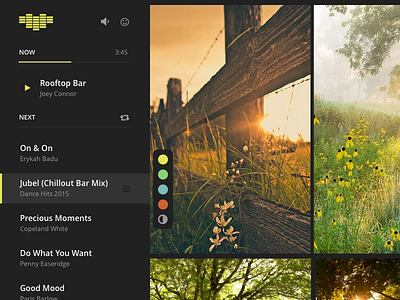 Meezer (TNW Hackbattle) dark deezer flat interface music music player playlists songs ui web