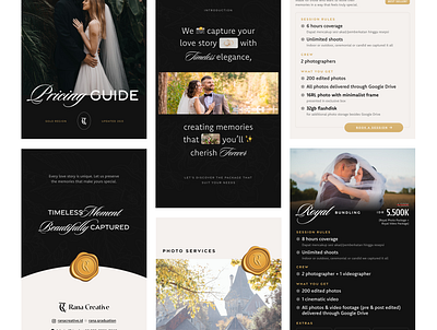 Wedding Photography Services Pricing Guide Design price list pricing guide wedding