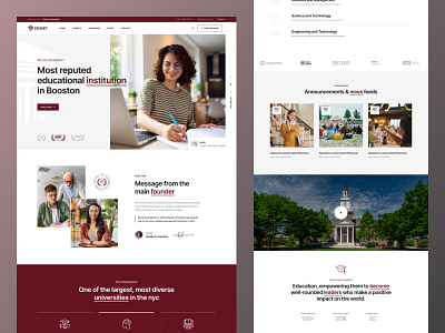 Eduvet - School & University Website Design course education eduvet eeducation elearning footer framer header kindergarten landingpage school service ui ui design university ux ux design website