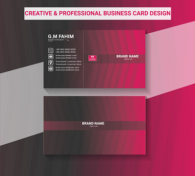 Creative & Professional Business Card Design brochure business card card flyer id card illustrator logo photoshop poster t shirt