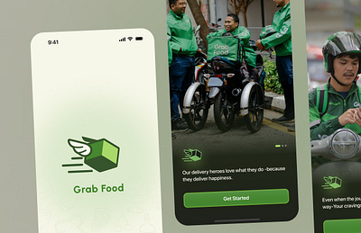 Splash Screen Design for Food Delivery App food delivery app minimal splash screen ui