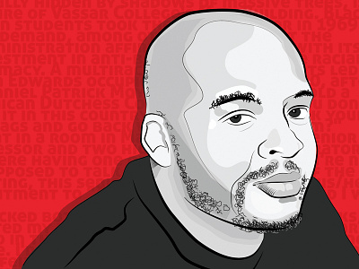 Kiese Laymon author illustrator portrait vector