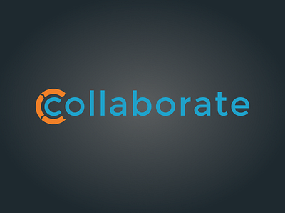 Collaborate Logo blue case management collaborate gradient logo orange
