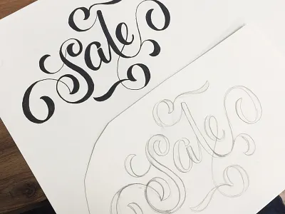 Sale Sketch flourish hand lettering lettering s sale script swash