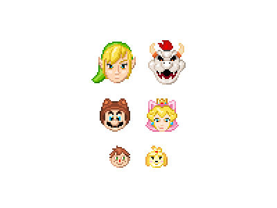 Pixel Mario Kart 8 DLC 16 px 24 px 32 px icon mario mario kart nintendo pixel portrait