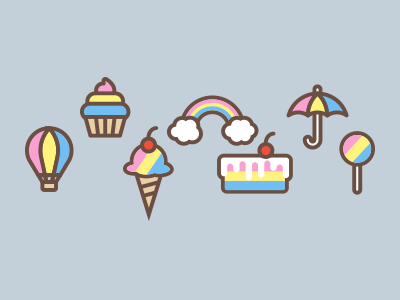 Rainbow icons