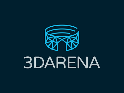 3D Arena 3d grid line polygon triangle