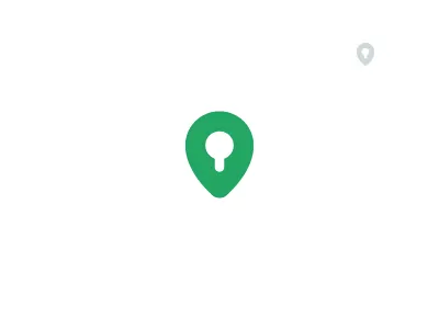 Keyhole + map pin brand find key logo map pin mark pin room