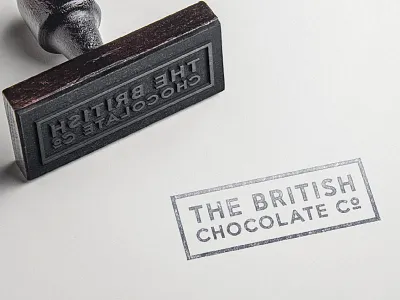 British Chocolate Company Brand brand branding chocolate food logo stamp