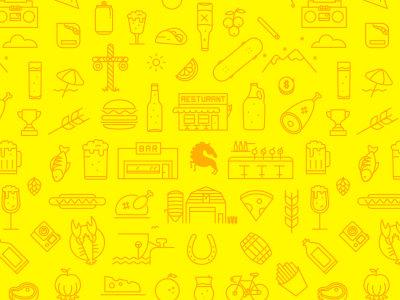 Summer beer pattern beer branding icons pattern rebound