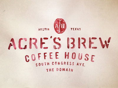 Acres Brew branding handletter type typography watercolor