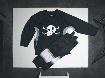 Scallywags Hockey Jerseys hockey icehockey illustration jersey logo mark skull sports sportslogo team