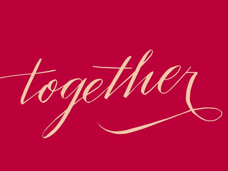all together now gif lettering