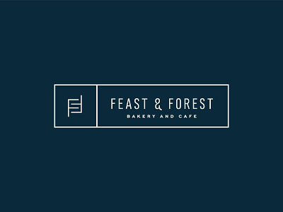 Feast & Forest brand clean food identity logo mark menu restaurant simple typography