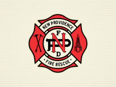 New Providence Fire Department Logo axe fire fire department firefighter jaws of life logo logo design maltese cross new jersey new providence pro bono work in progress