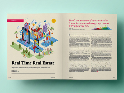 The Q Magazine - Redesign design layout magazine real estate spread typography