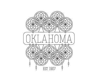 Oklahoma WIP dream catcher oklahoma simple stroke work in progress