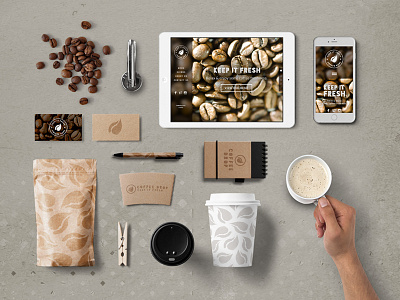 Coffee Drop Collateral branding business card design graphic identity logo mobile portfolio web