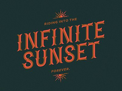 Infinite Sunset custom infinite lockup ornaments sun sunset type typography