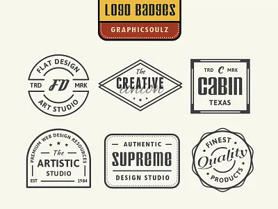 Logo Badges - Vol.4 badges branding label labels logo badge logos retro badges vector badge vintage labels