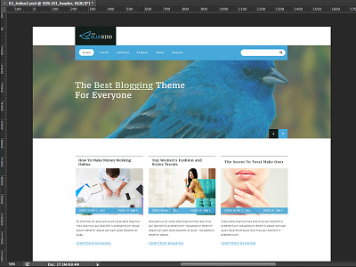 Blue Bird Minimal Blog Theme blog creative minimal blog personal simple webdesign