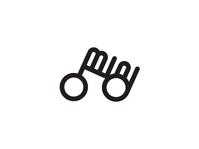 Minibikes Logo bicycle bike flat logo mini mono simple