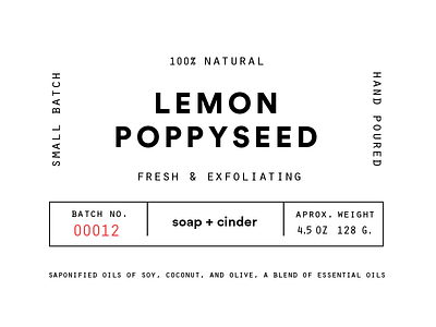 Handmade Soap Label ingredients label soap technical