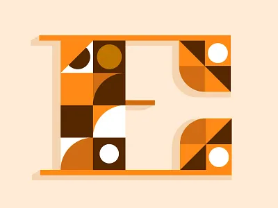 E for effort e effort geometric lettering mailer type typography