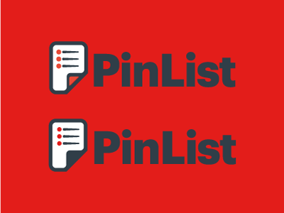 Pin List bullets list logo pin