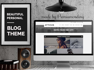 Atticus - Minimal & Personal WordPress Blog Theme blog blog theme clean creative hipster hipster blog minimal minimal blog minimal portfolio personal