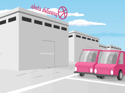 shots delivery 2d animation cartoon delivery dribbble flash van
