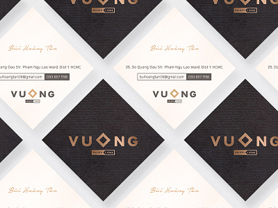 Vuông brand design gold handmade logo shop square store vietnam vintage vuong vuông