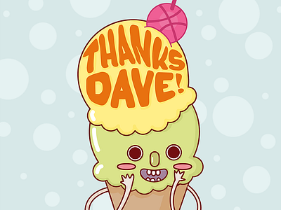 Hi Dribbble! debut dribbble ice cream thank you thanks