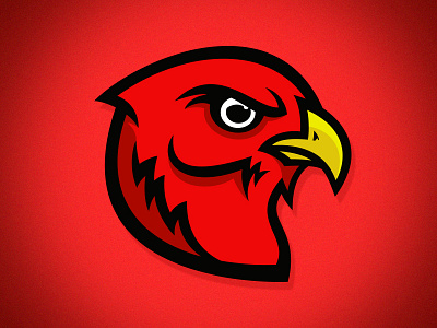 Red Hawk hawk logo mascot red