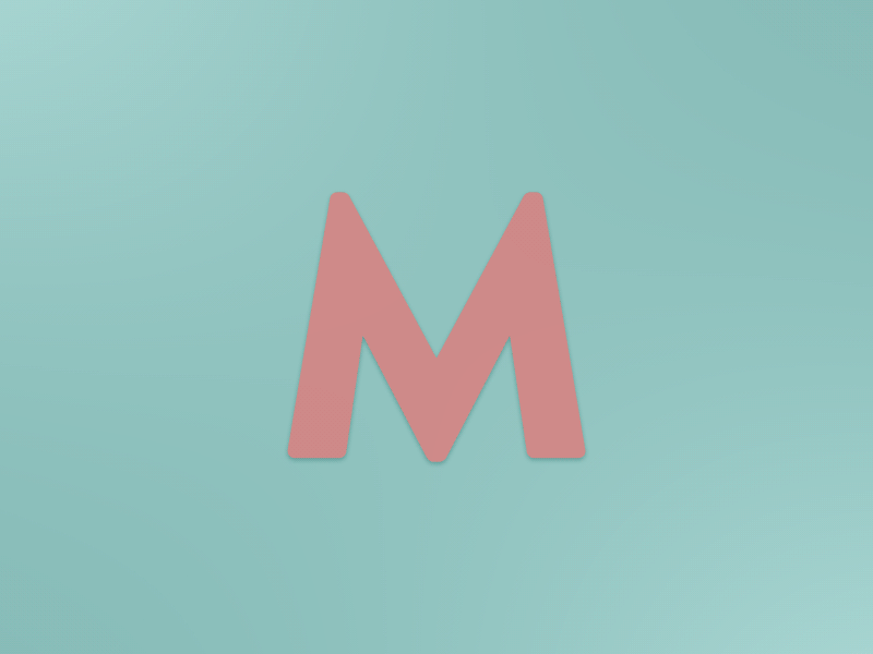 M animated blue cubes letter m