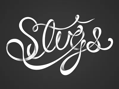 Slugs T-Shirt custom type handlettering handmade identity logo logotype script shading t shirt type typography