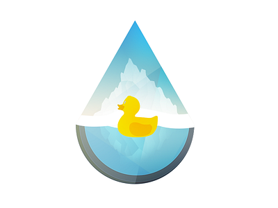 Explosive Ducks Logo Concept blue concept duck glow illustrator logo low photoshop poly teardrop water yellow