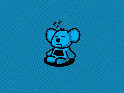 Sleeping Koala animal flat koala sleep sticker