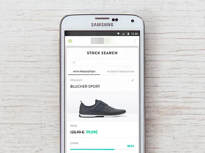 Clothing store app android app clean clothing concept minimalist price promotion search shoe stock store