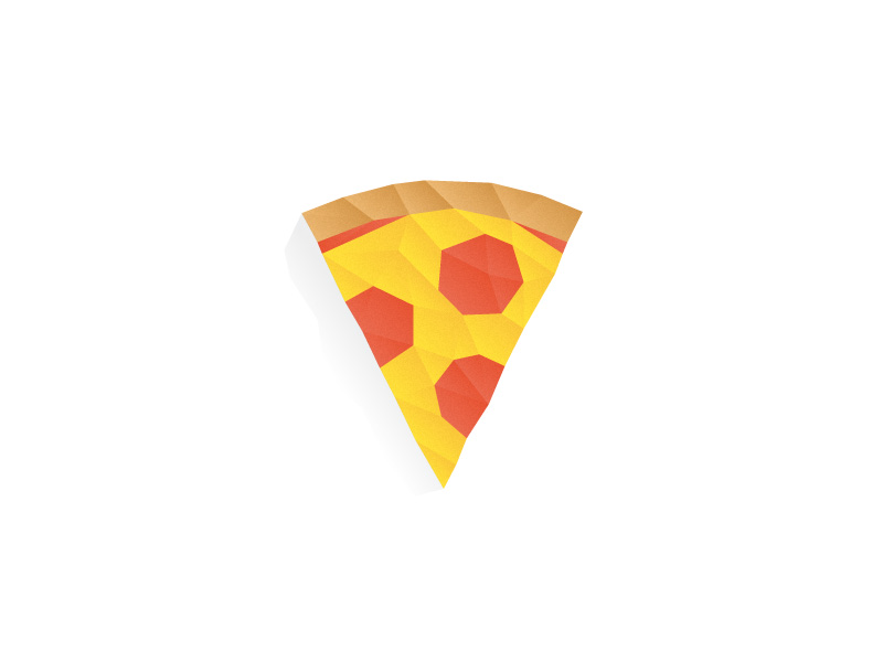 16. Polygon's recipe cheese future geometric gradient illustration pepperoni pizza polygon project slice