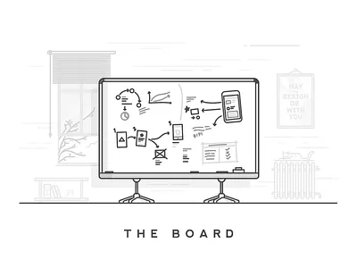 The Board app application board book cat line liny window