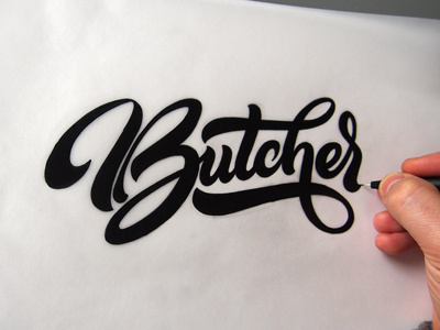 Butcher calligraphy handlettering lettering logo logodesign logotype type typeface typo typography